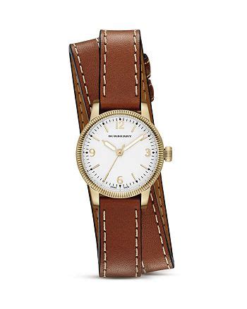 burberry double wrap leather strap watch 30mm|Burberry watch men's leather strap.